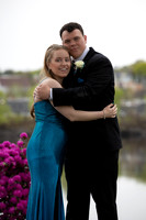 Elegant prom portraits by the river in Brewer Maine