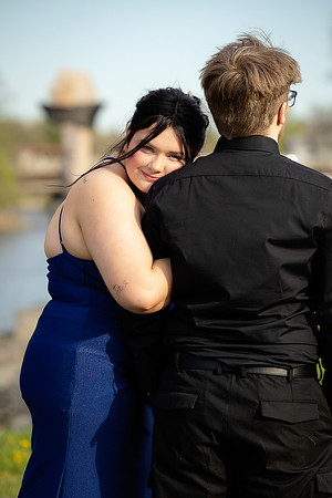 Senior prom couple photography in Old Town Maine