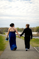High school prom couple portraits in Maine