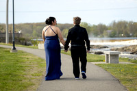 Grant and Miley senior prom portraits in Maine