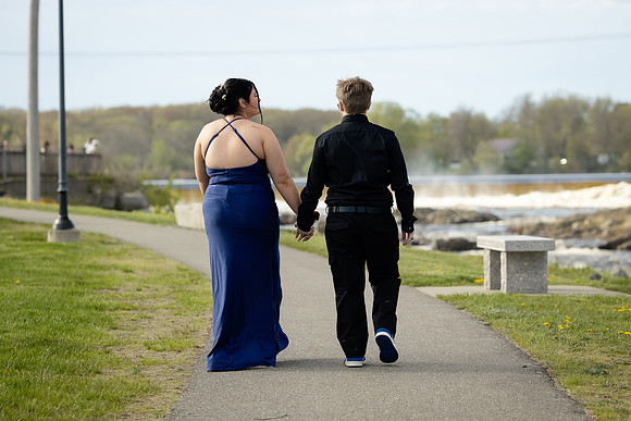 Grant and Miley senior prom portraits in Maine