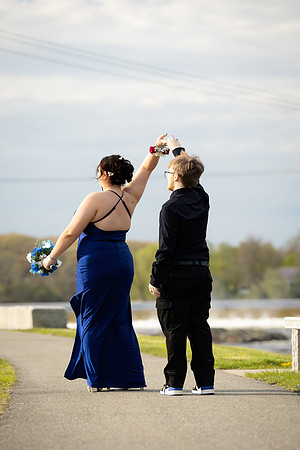 Grant and Miley prom portraits at Old Town Riverfront Park Maine