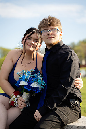 High school prom couple portraits in Maine