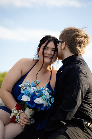Grant and Miley senior prom portraits in Maine