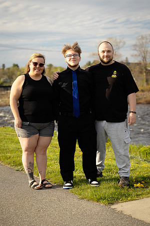High school prom couple portraits in Maine