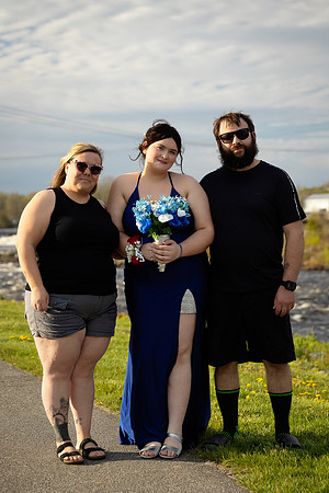 Grant and Miley prom portraits at Old Town Riverfront Park Maine