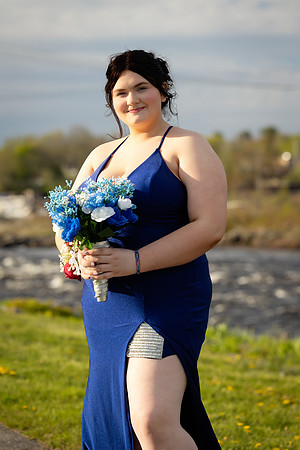 Prom portrait session in Old Town Maine waterfront park
