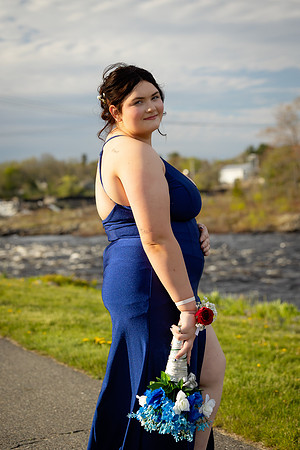 High school prom couple portraits in Maine