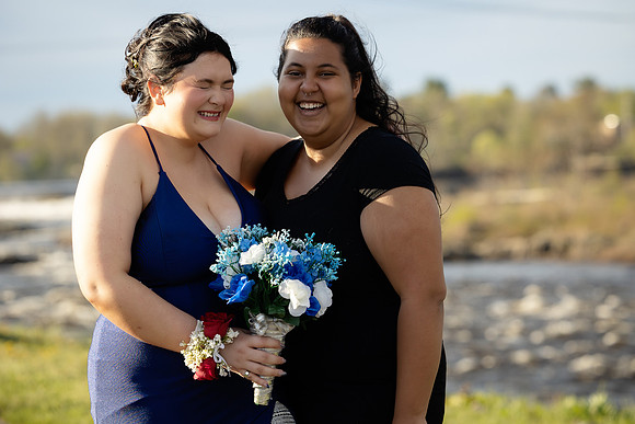 Couples prom portrait session near Bangor Maine