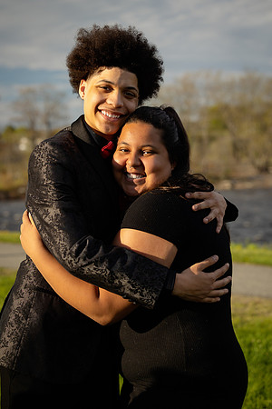 Prom portrait session in Old Town Maine waterfront park