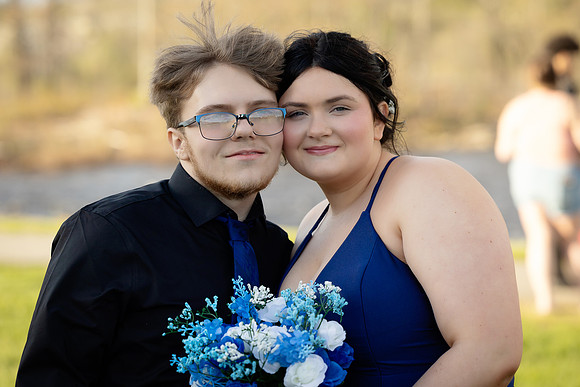 Couples prom portrait session near Bangor Maine