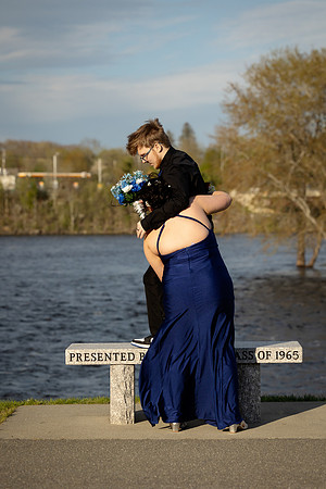 Grant and Miley senior prom portraits in Maine