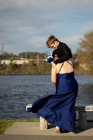 Senior prom couple photography in Old Town Maine