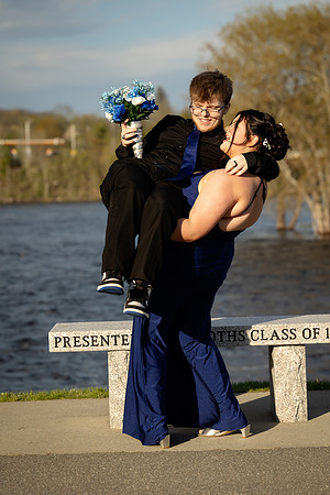 High school prom couple portraits in Maine