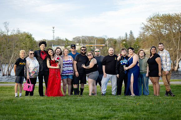 Grant and Miley senior prom portraits in Maine