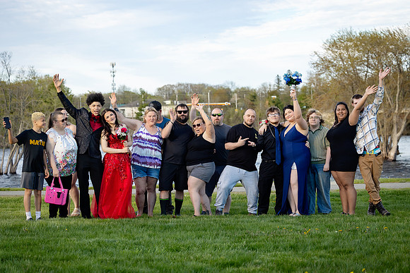 Grant and Miley prom portraits at Old Town Riverfront Park Maine