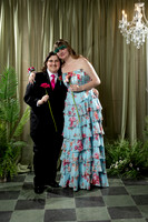 John Bapst students posing for prom portraits