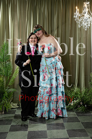 John Bapst students posing for prom portraits