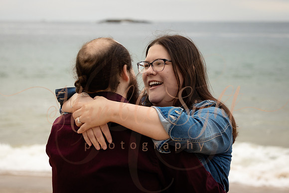 Courtney and Justin engagement session in Acadia National Park Maine
