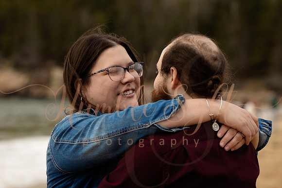 Acadia National Park engagement photos in May