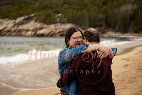 Maine engagement photography in Acadia National Park