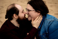Natural engagement photography in Acadia National Park