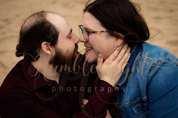 Natural engagement photography in Acadia National Park
