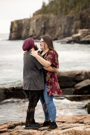 Maine engagement photography in Acadia National Park