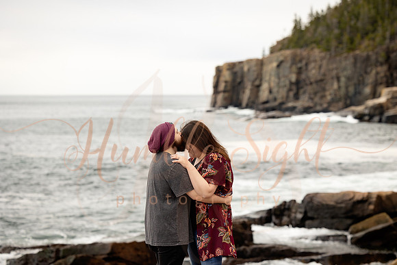 Maine adventure engagement session for 2027 wedding couple