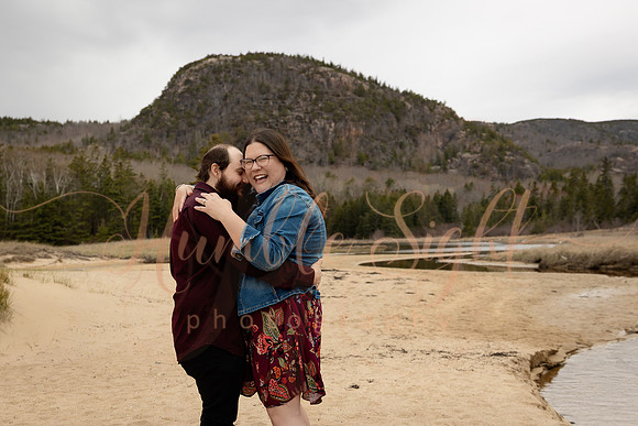 Maine engagement photography in Acadia National Park