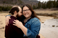 Couple portraits with Acadia coastal scenery in Maine