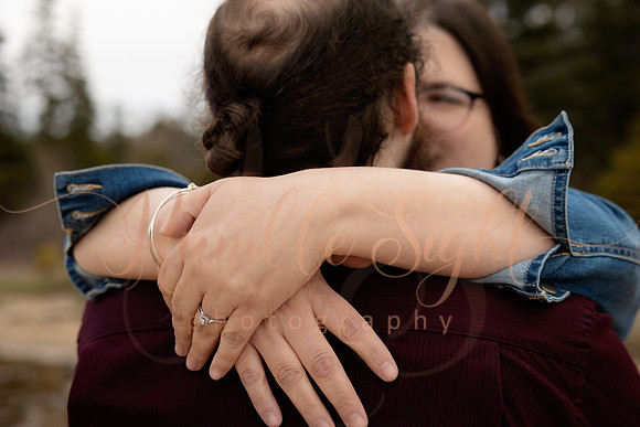 Maine adventure engagement session for 2027 wedding couple