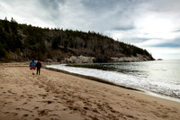 Courtney and Justin engagement session in Acadia National Park Maine