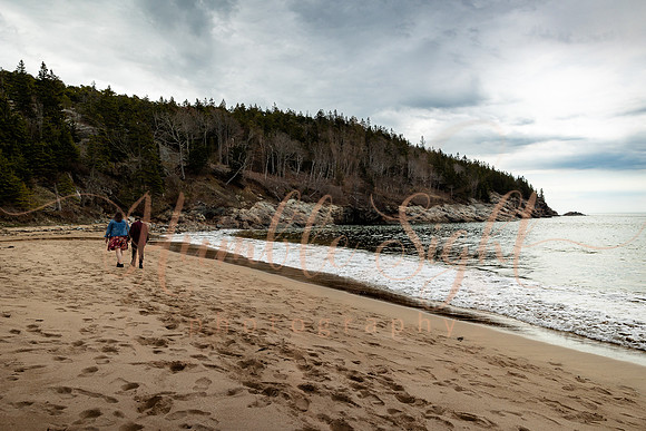 Courtney and Justin engagement session in Acadia National Park Maine