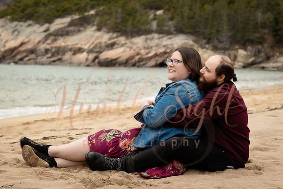 Acadia National Park engagement photos in May