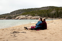 Maine engagement photography in Acadia National Park