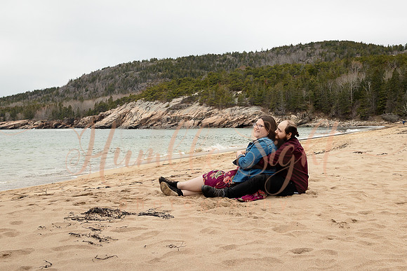 Maine engagement photography in Acadia National Park