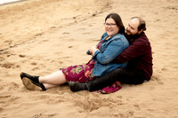 Couple portraits with Acadia coastal scenery in Maine
