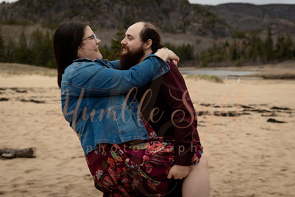 Courtney and Justin engagement session in Acadia National Park Maine