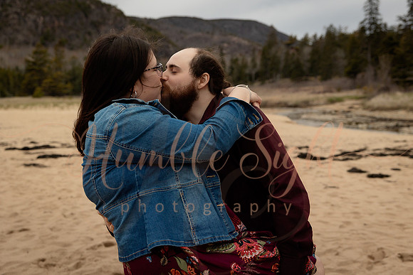 Romantic couples session in Acadia National Park