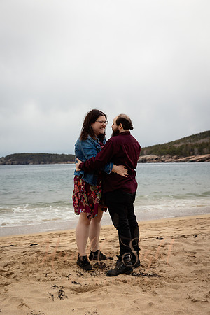 Maine adventure engagement session for 2027 wedding couple