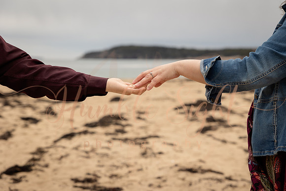 Courtney and Justin engagement session in Acadia National Park Maine