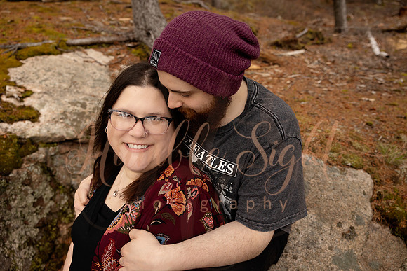 Natural engagement photography in Acadia National Park