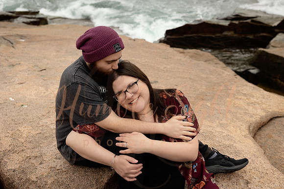 Maine adventure engagement session for 2027 wedding couple