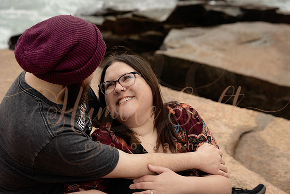 Acadia National Park engagement photos in May