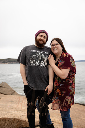 Maine engagement photography in Acadia National Park