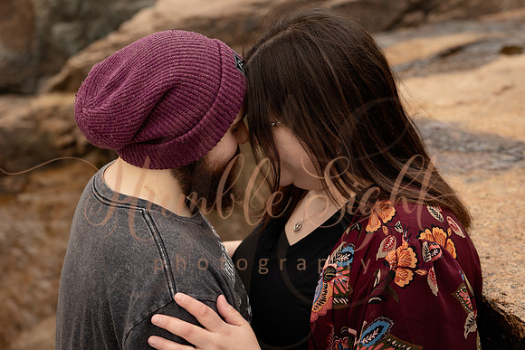 Maine engagement photography in Acadia National Park