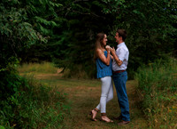 Romantic engagement photos at Fields Pond near Bangor Maine