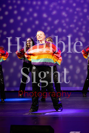 Young dancer performing solo in Kaleidoscope recital