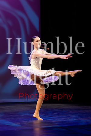 Young dancer performing solo in Kaleidoscope recital